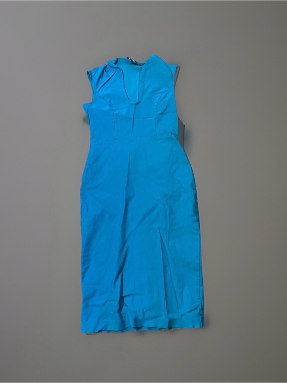 Vintage Wearever Bright Blue Sleeveless  Sheath Dress Sz M